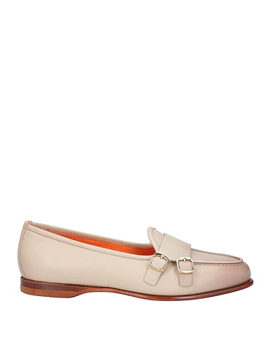 SANTONI Loafers Beige Leather