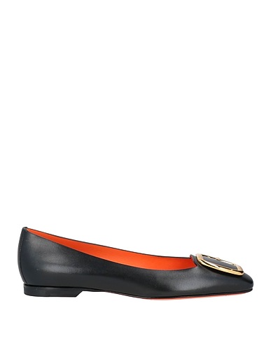 SANTONI Ballet flats Black Leather