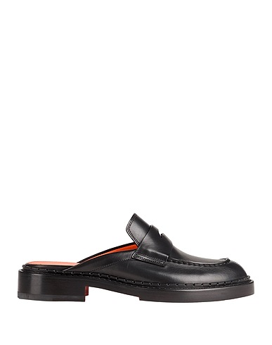 SANTONI Mules and clogs Black Leather