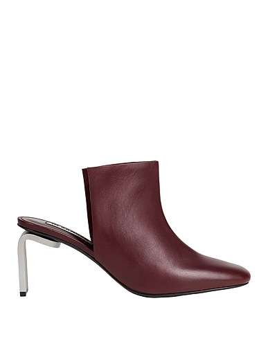 JIL SANDER Mules and clogs Burgundy Leather