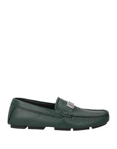 DOLCE&GABBANA Loafers Dark green 100% Deerskin