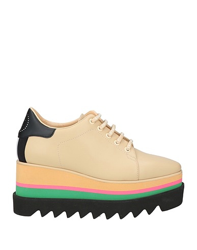 STELLA McCARTNEY Laced shoes Sand Textile fibers