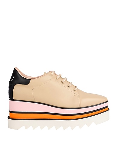 STELLA McCARTNEY レースアップシューズ ベージュ 紡績繊維