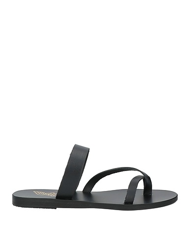 ANCIENT GREEK SANDALS Flip flops Black Cowhide