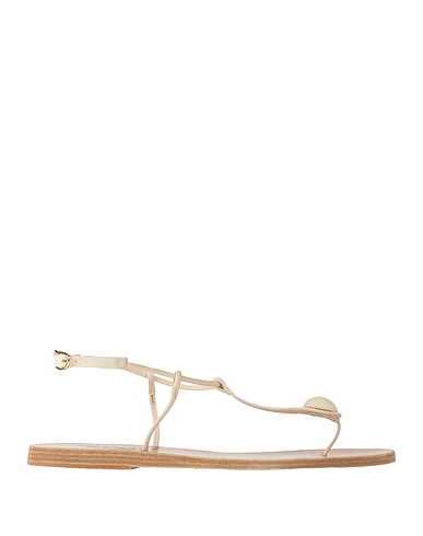 ANCIENT GREEK SANDALS Flip flops Cream Leather