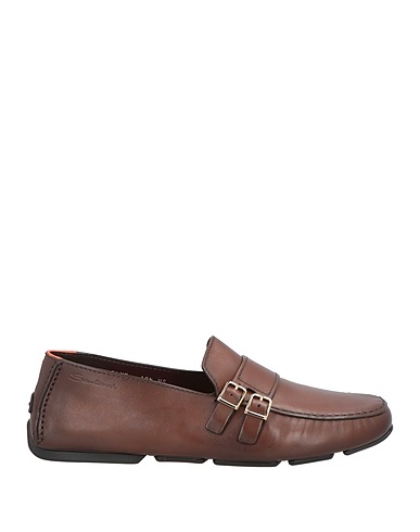 SANTONI Loafers Brown Leather