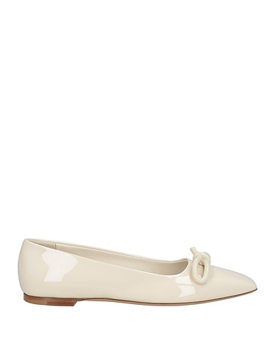 FERRAGAMO Ballet flats Ivory Calfskin