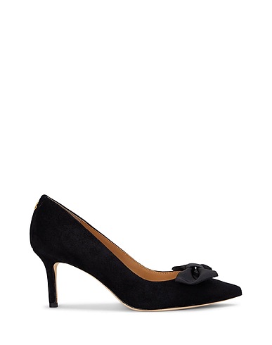 LAUREN RALPH LAUREN Pump Black 100% Leather, Textile fibers