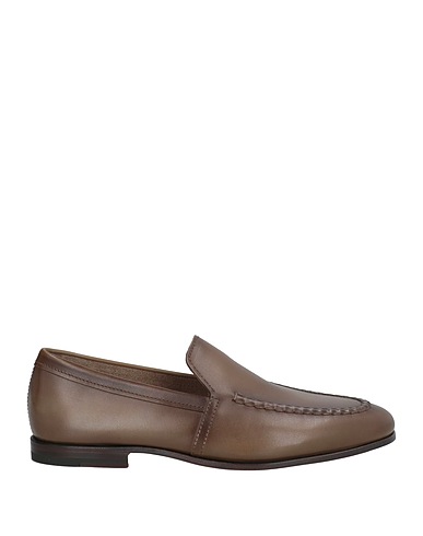 SANTONI Loafers Khaki Leather