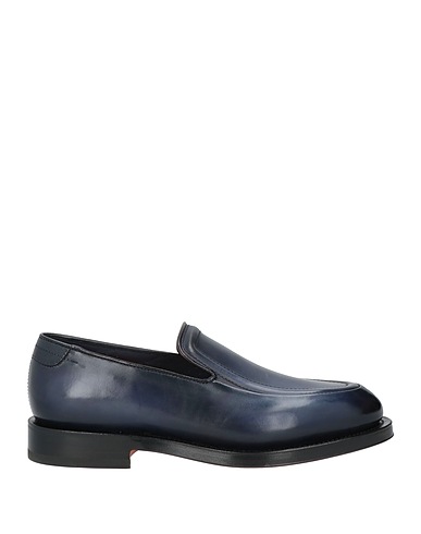 SANTONI Loafers Navy blue Leather