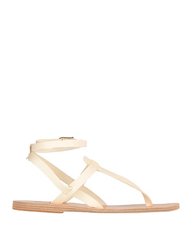 ANCIENT GREEK SANDALS Flip flops Cream Cowhide