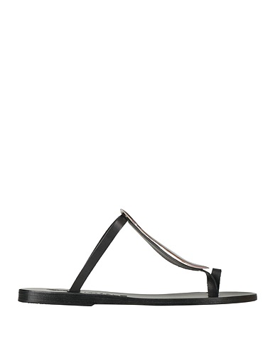 ANCIENT GREEK SANDALS Flip flops Black Cowhide