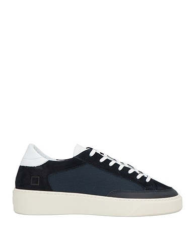 D.A.T.E. Sneakers Bleu nuit Cuir, Fibres textiles