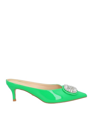TWENTY FOUR HAITCH Mule e zoccoli Verde Pelle