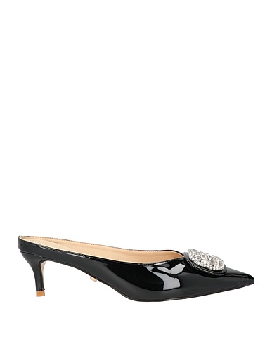 TWENTY FOUR HAITCH Mules and clogs Black Leather