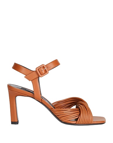 SERGIO ROSSI Sandals Tan Leather