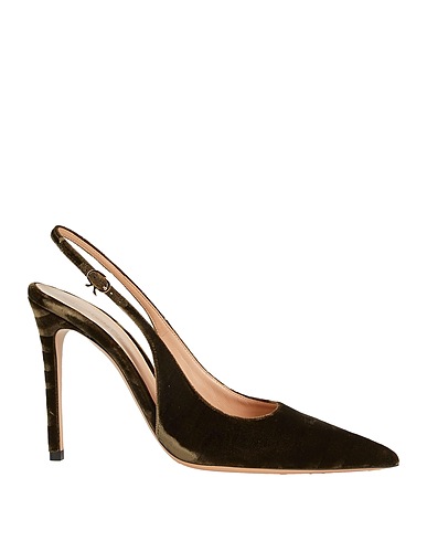 GIANVITO ROSSI Court Military green Textile fibres