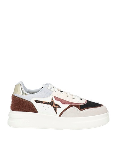 W6YZ Sneakers Light grey Leather, Textile fibres