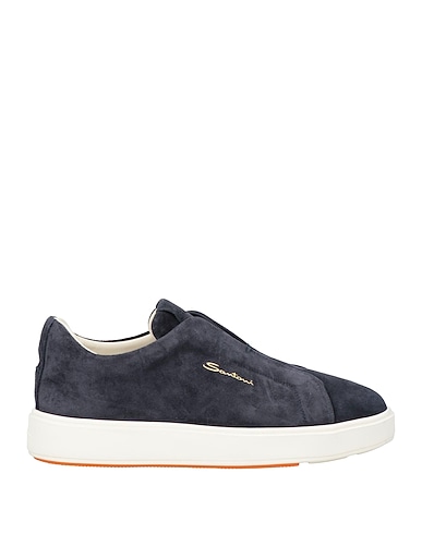 SANTONI スニーカー ミッドナイトブルー 革（なめし加工）