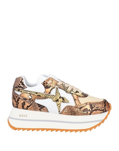 W6YZ Sneakers Bronze Textile fibres, Leather