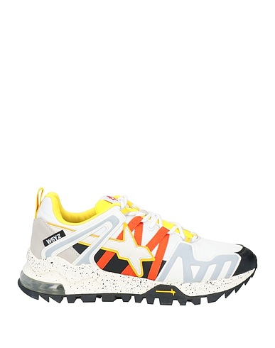 W6YZ Sneakers White Leather, Textile fibres