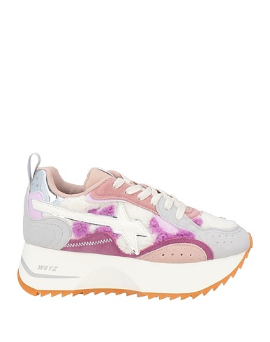 W6YZ Sneakers Mauve Leather, Textile fibres