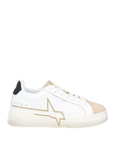 W6YZ Sneakers Cream Leather, Textile fibres