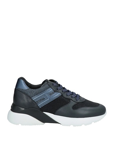 HOGAN Sneakers Midnight blue Leather, Textile fibres