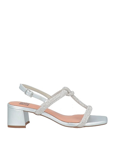 BIBI LOU Sandals Silver Textile fibres, Other Fibres