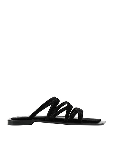 FLAT APARTMENT Sandals Black Textile fibers