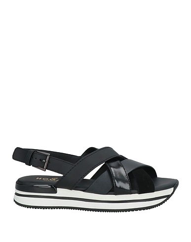 HOGAN Sandalen Schwarz Leder