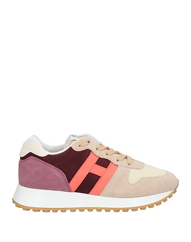 HOGAN Sneakers Beige Leder, Gewebefasern