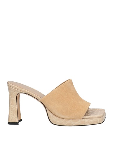 BY FAR Sandals Beige Leather