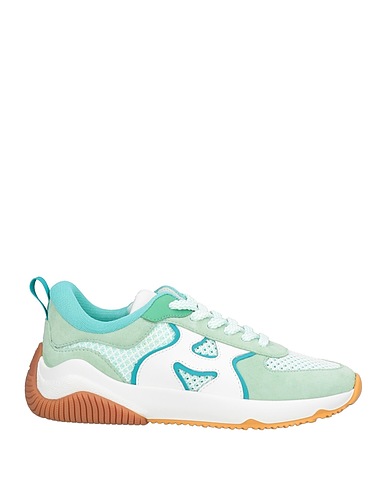 HOGAN Sneakers VERDE CHIARO Leather, Textile fibers