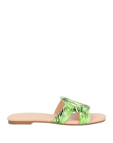 GAëLLE Paris Sandals Lime green Textile fibers
