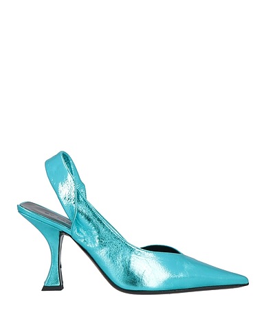 BY FAR Court Turquoise Leather