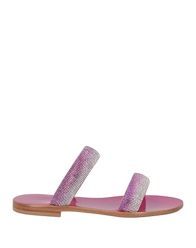 EDDICUOMO Sandali Fucsia Fibre tessili