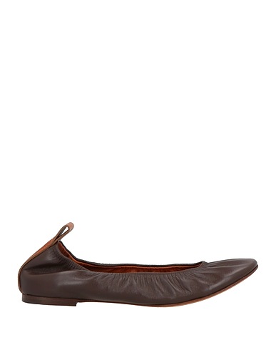 LANVIN Ballet flats Chocolate brown Leather