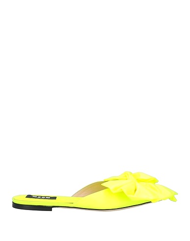 MSGM Mules and clogs Yellow Textile fibers