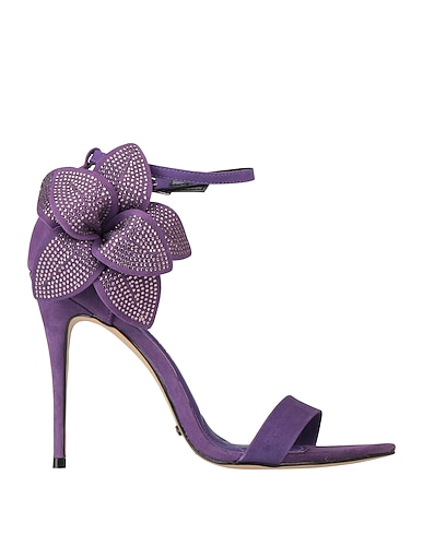 CECCONELLO Sandals Purple Leather