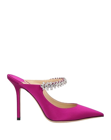 JIMMY CHOO Mules and clogs Fuchsia Textile fibers