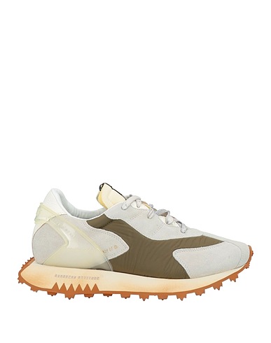 RUN OF Sneakers Light grey Leather, Textile fibers
