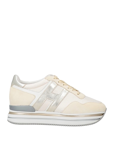 HOGAN Sneakers Beige Leder, Gewebefasern
