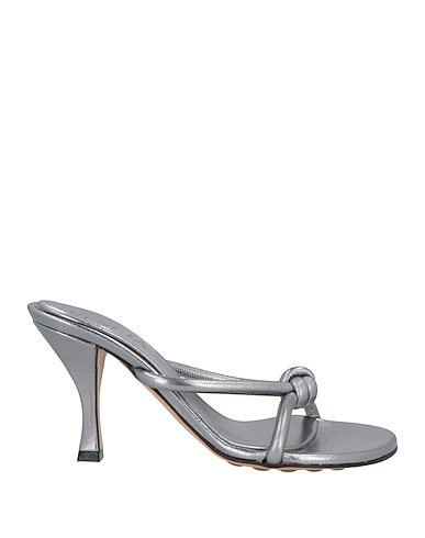 BOTTEGA VENETA Sandals Silver Leather
