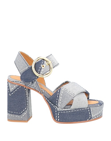 SEE BY CHLOÉ Sandals Navy Textile fibers