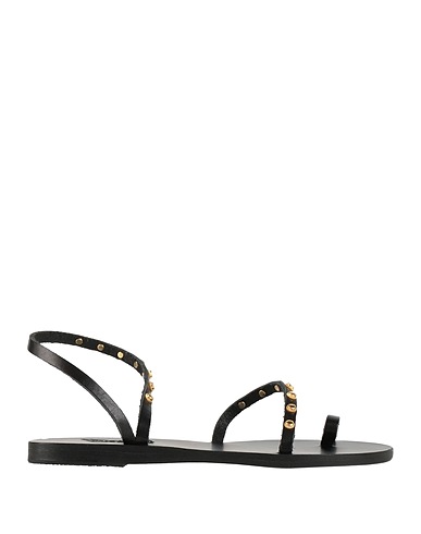 ANCIENT GREEK SANDALS Flip flops Black Cowhide