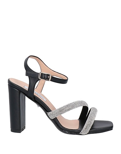 VICTORIA CHRIS Napoli Sandals Black Textile fibres