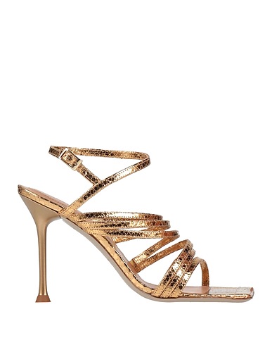 MOROBĒ Sandalen Gold Leder