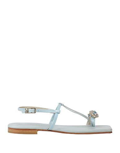 EMANUELA CARUSO Capri Flip flops Sky blue Leather