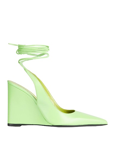 BY FAR Pump Light green Leather